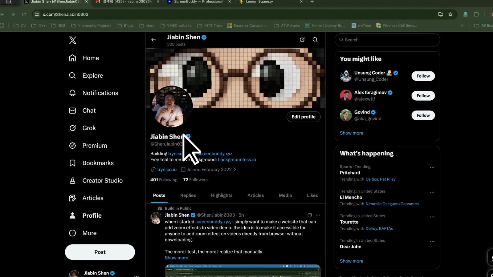 Cursor styling & smoothing shown in the ScreenBuddy editor