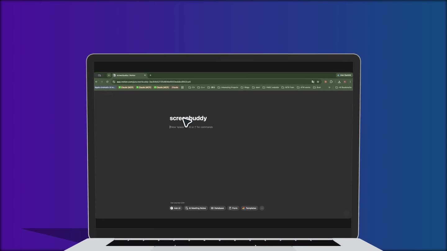 3D tilt & camera moves shown in the ScreenBuddy editor